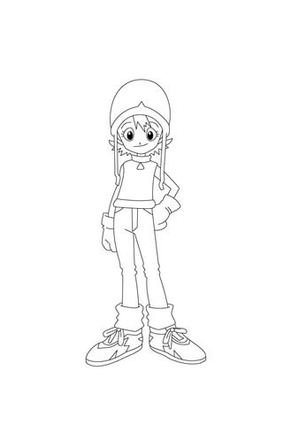 Sora Is Waiting With A Hand On Her Hip Coloring Page